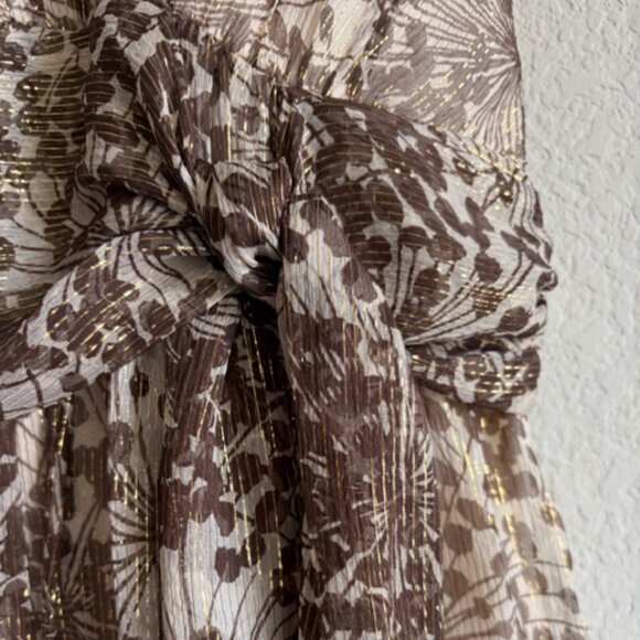 BCBG MAXAZRIA Silk Gold Halter Dress Women's Size 2 Elegant Bodycon Babydoll - Picture 7 of 13